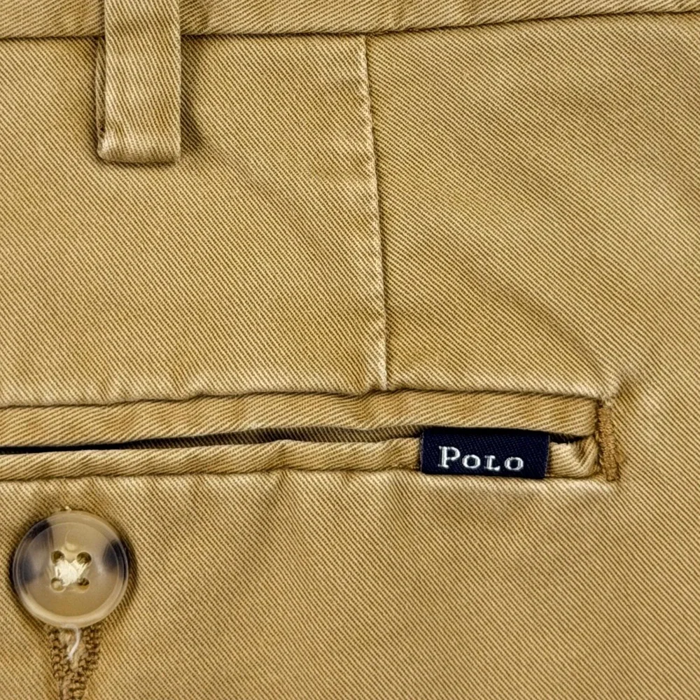 Polo Ralph Lauren Slim Stretch Chino Shorts Men 38 Tan Stretch Flat Front 9